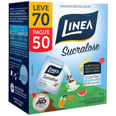 Adoçante Linea Sucralose Po 70 X0,8 G (Lv 70 Pg50)
