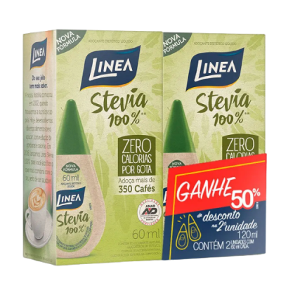 Kit Adocante Liquido Stevia Linea 60 Ml 2 Un