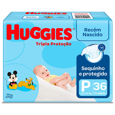 Fralda Huggies  Tripla Prot Jumbo P 36 Un