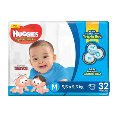 Fralda Monica Econ.Md C/32 Tiras 5 A 9 Kg