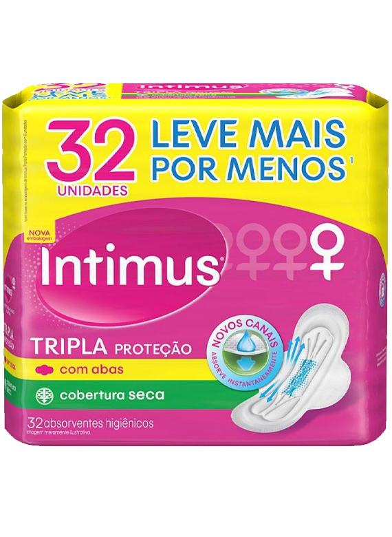 Absorvente Intimus Gel Econ Seca Com Abas 32 Un