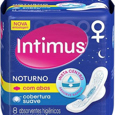 Absorvente Intimus Gel Noturno C/ Abas Suave C/8