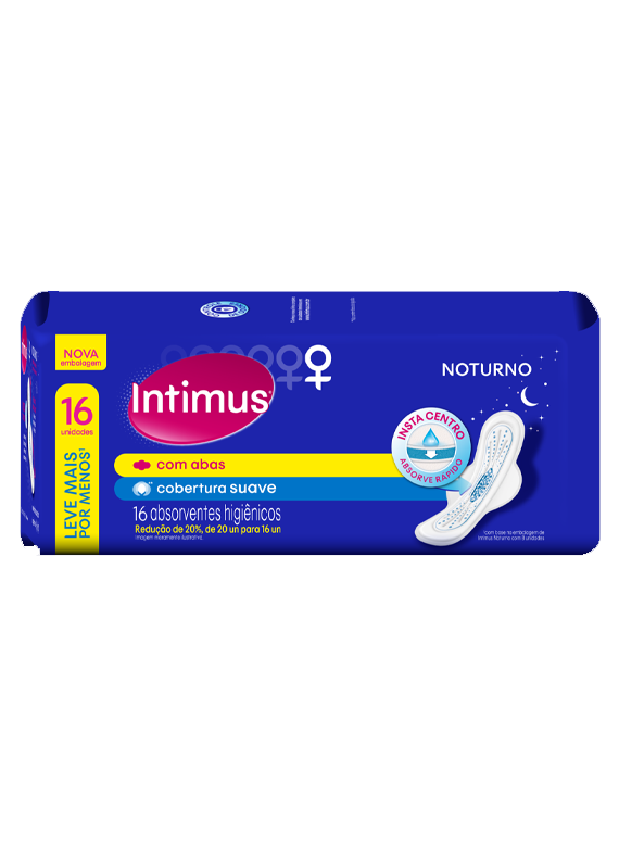 Absorvente Int Gel Noturno C/Abas Suave 16 Un