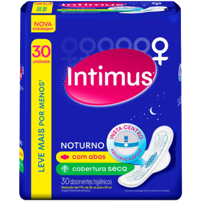 Absorvente Intimus Gel Notur C/Abas Seca 30 Un