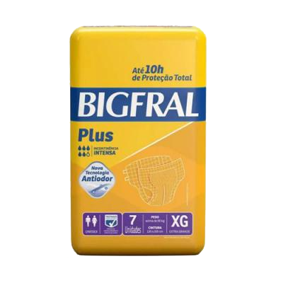 Fralda Bigfral Plus G 8 Tiras Acima 70 Kg (Fp)