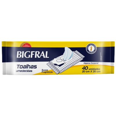 Toalhas Umedecidas Bigfral C/40