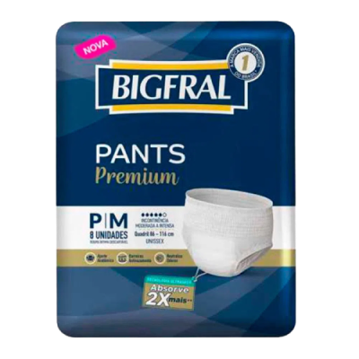 Fralda Bigfral Pants Reg P/M 8 Un
