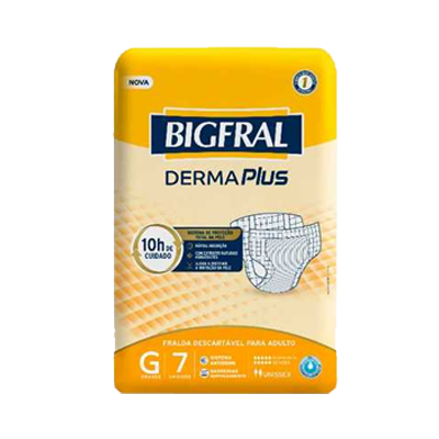 Fralda Bigfral Derma Plus G 7 Tiras