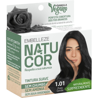 Tint Natucor 1.01 Preto Carvao