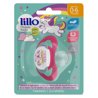 Chupeta Lillo Magia Baby S1 Lum Lilas 612450