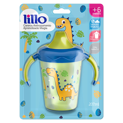 Caneca Lillo Anti Vaz Aprend Alcas 207 Ml Azul