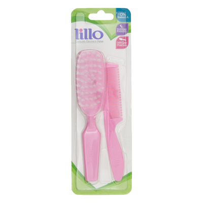Conjunto Lillo Escova/Pente Rosa