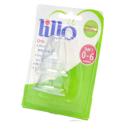 Bico Orto Silicone Mamadeira Tam1 Ref427100 Lillo