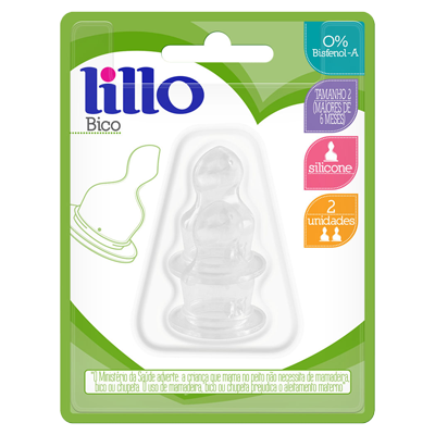 Bico Orto Silicone Mamadeira Tam2 Ref437100 Lillo