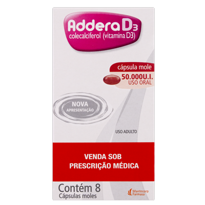 Addera D3 50.000 Ui 8 Cap Gel ( Leve 3 E Pague 2)
