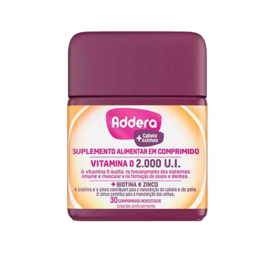Addera + Cabelo E Unhas Fr 30 Cprv ( Leve 3 E Pague 2)