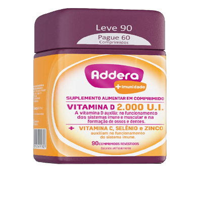 Addera + Imunidade Fr 90 Comp Ver ( Leve 3 E Pague 2)