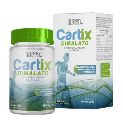 Colageno Tipo Ii, Magnésio Dimalato E Vitamina K2 Cartix Dimalato S.O. 30 Caps