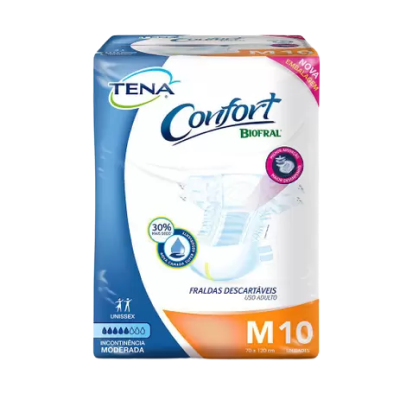 Fralda Tena Confort Biofral M 10 Un (Fp)