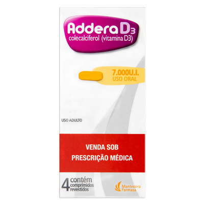 Addera D3 7.000 Ui 4 Cpr ( 2ªun Com 35% Desc)