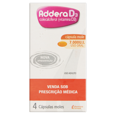 Addera D3 7.000 Ui 04 Capsulas Mole ( Leve 3 E Pague 2)