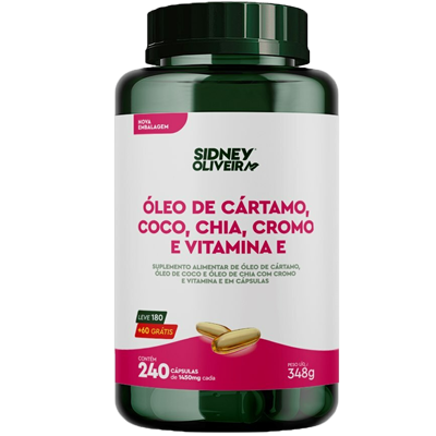 Cártamo + Coco + Chia + Cromo + Vitamina E S.O. L180+60 Gratis