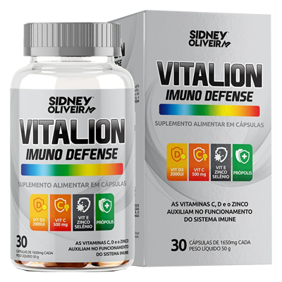 Vitalion Imuno Defense Vit C+Vit D+Vit E Zinco+Selenio+Propolis S.O. 30 Capsulas