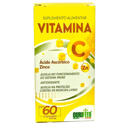 Vitamina C + Zinco Orifito 500 Mg 60 Capsulas