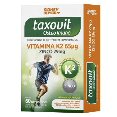 Taxovit  Osteo Imune   Vitamina K2 65 Mcg + Zinco 29 Mg  S.O. 60 Comprimidos