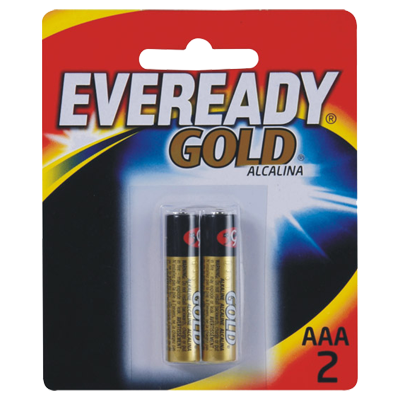 Pilha Eveready Alcalina Gold Palito Aaa2 2 Un