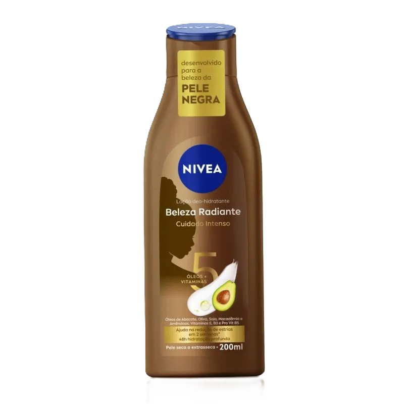 Hid Nivea Beleza Radiante Pele Negra Cuid Intens 200 Ml