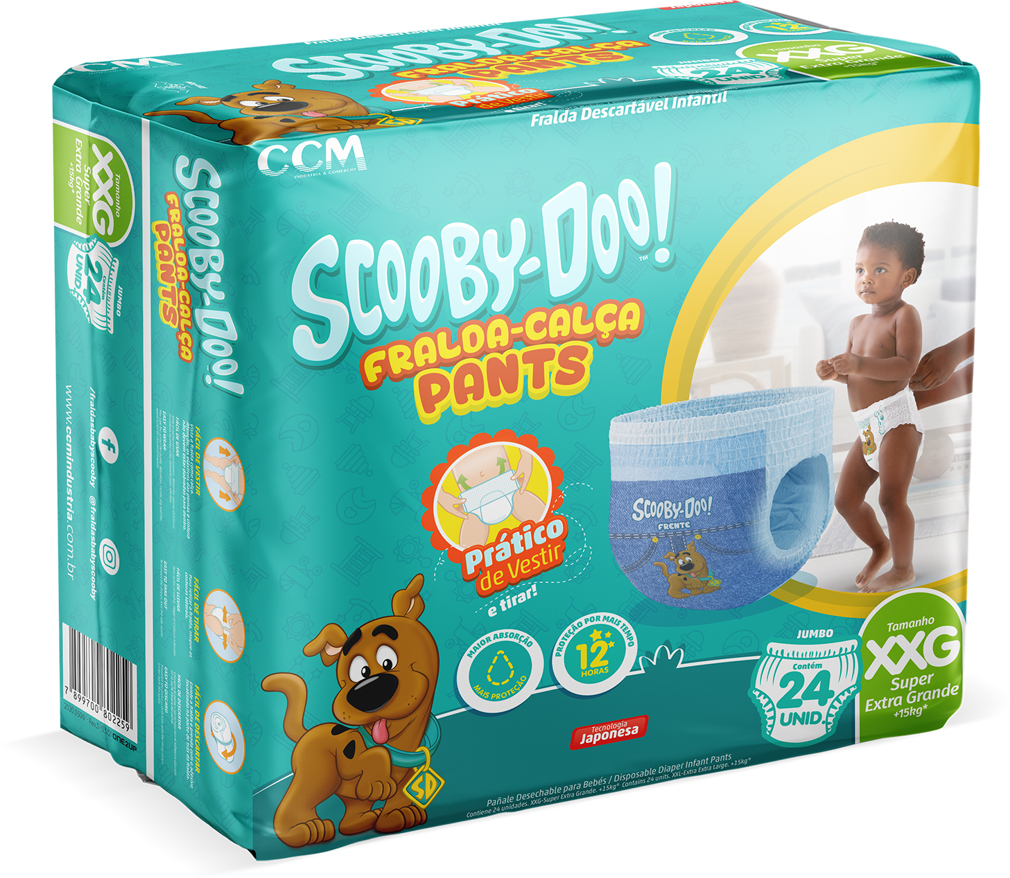 Fralda  Scoobydoo Short Jumbo Xxg 24 Un