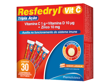 Resfedryl Vit C+Zinco 1 G 30 Cpr Eferv