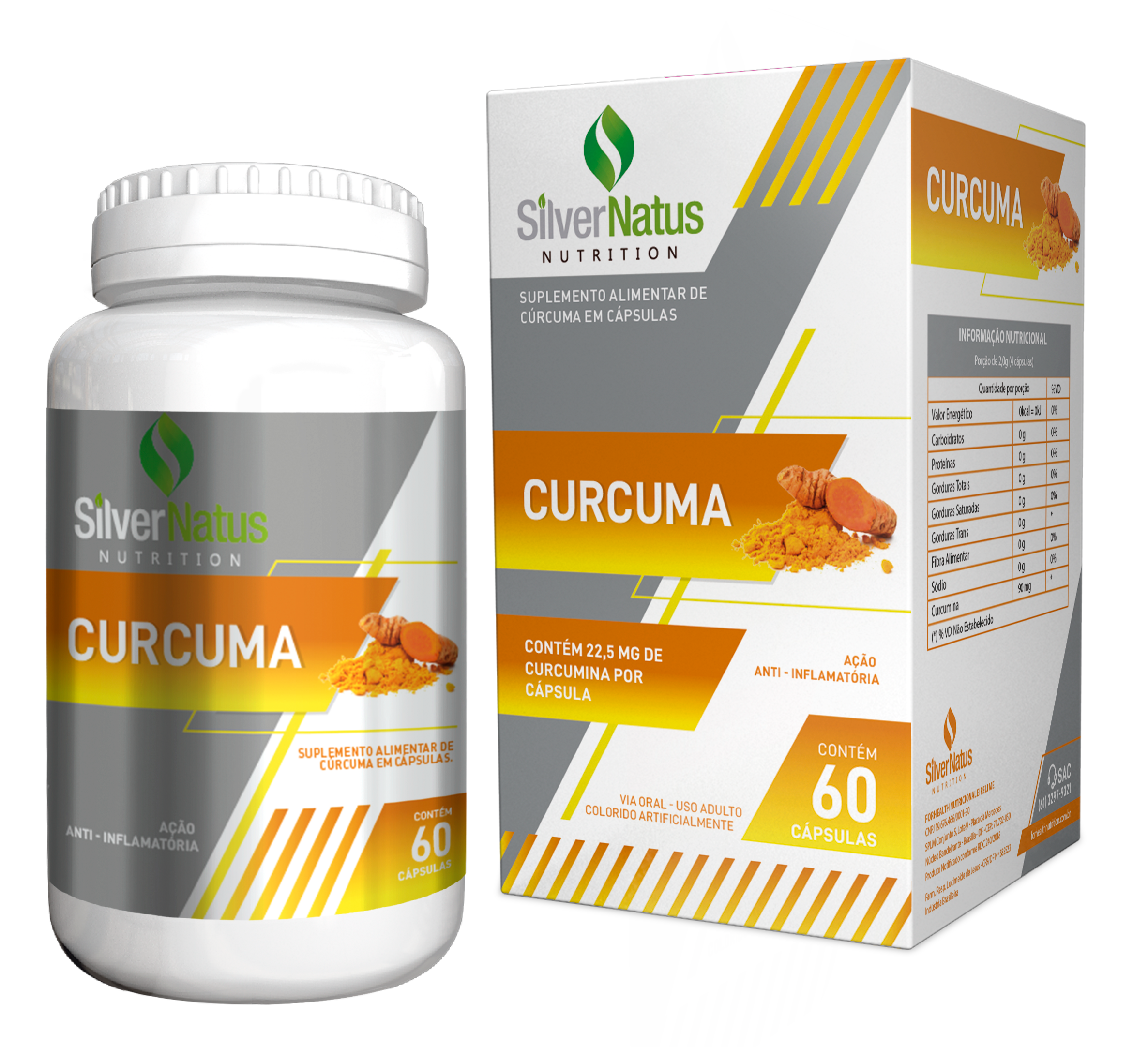 Curcuma Silvernatus 90 Mg 60 Caps